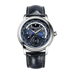 Clearance UOMO - FC -718NWM4H6 - Fremstilling af WorldTimer 42mm GMT læderrem Ure