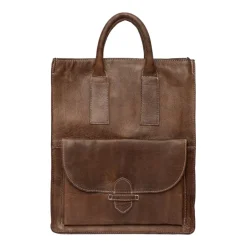 New Urban Læder Shopper Taske Woodsmoke Dame Indkøbstasker