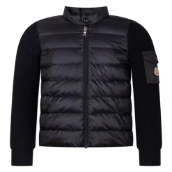New Vatteret cardigan med lynlås i bomuld Børn Jakker