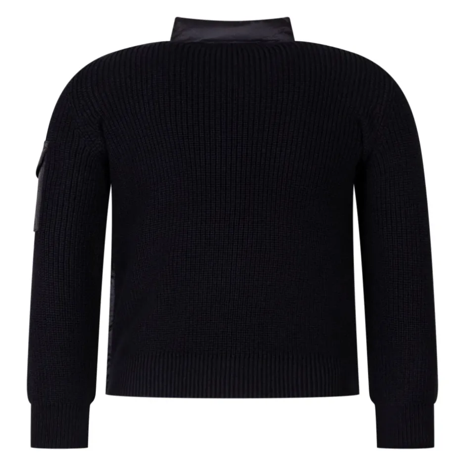 New Vatteret cardigan med lynlås i bomuld Børn Jakker