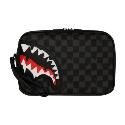 Clearance Vegan Læder Beauty Case Pochette Shark Dame Toilettasker