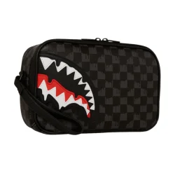 Clearance Vegan Læder Beauty Case Pochette Shark Dame Toilettasker