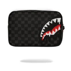 Clearance Vegan Læder Beauty Case Pochette Shark Dame Toilettasker