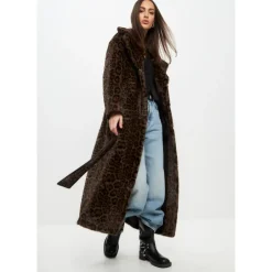 Hot Vendbar Lang Vinter Faux Fur Frakke Dame Frakker