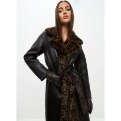 Hot Vendbar Lang Vinter Faux Fur Frakke Dame Frakker