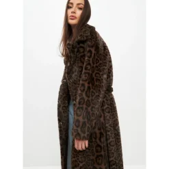Hot Vendbar Lang Vinter Faux Fur Frakke Dame Frakker