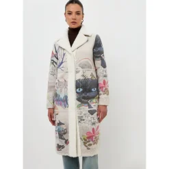 New Vendbar Printet Frakke Catty - Dame Frakker