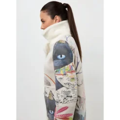 New Vendbar Printet Frakke Catty - Dame Frakker