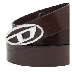 Discount Vendbart læderbælte med Oval D-logo Bælter