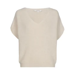 Vid V-hals Sweater Dame Striktrøjer & Sweatere