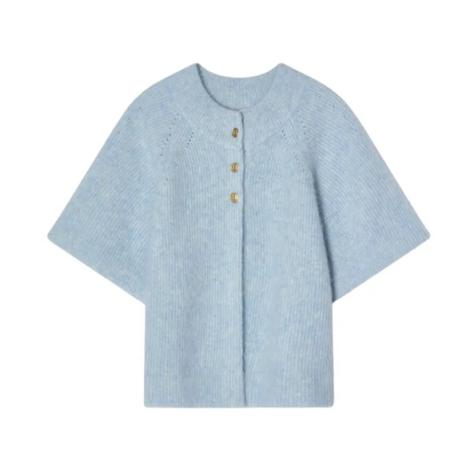 Clearance Vilanie Kortærmet Mohair Cardigan Dame Striktrøjer & Sweatere
