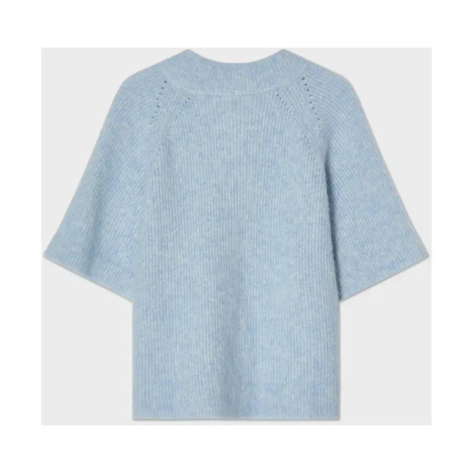 Clearance Vilanie Kortærmet Mohair Cardigan Dame Striktrøjer & Sweatere