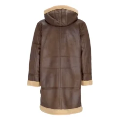 Best Vintage Brown Arctic Parka Eco-læderjakke Frakker