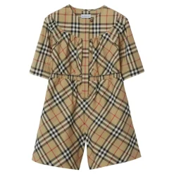 Hot Vintage Check Cotton Jumpsuit Børn Jumpsuits