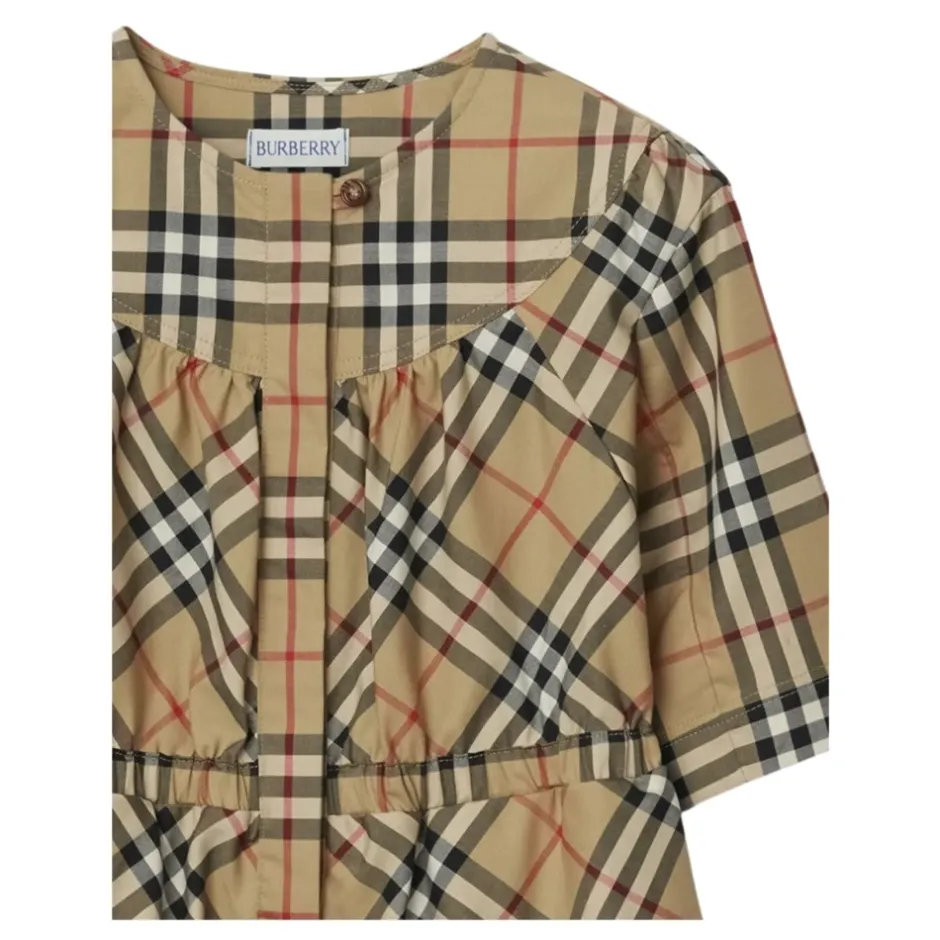Hot Vintage Check Cotton Poplin Bukser Børn Jumpsuits