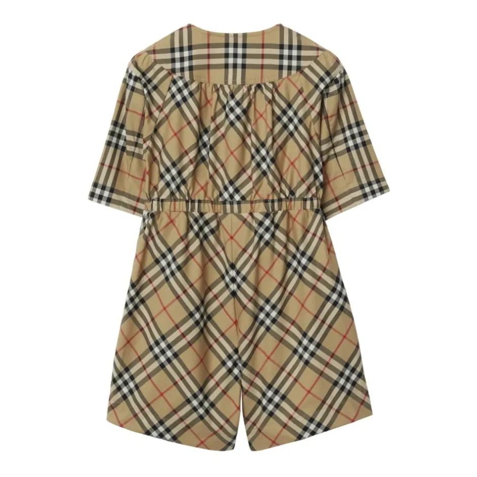 Online Vintage Check Kjole i stræk-bomuld Børn Jumpsuits