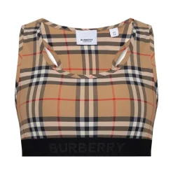 Best Vintage Check-Print Sports-BH T-Shirts & Toppe