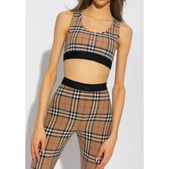 Best Vintage Check-Print Sports-BH T-Shirts & Toppe