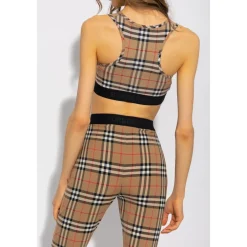 Best Vintage Check-Print Sports-BH T-Shirts & Toppe