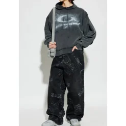 Outlet Washed Crayon Loop Oversized Hættetrøje Trøjer