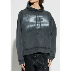 Outlet Washed Crayon Loop Oversized Hættetrøje Trøjer