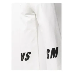 Sale Wide-Leg Cropped Bukser med Logo Dame Jeans