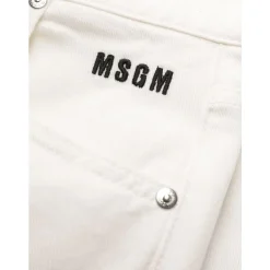 Sale Wide-Leg Cropped Bukser med Logo Dame Jeans