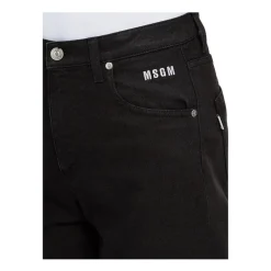 Sale Wide-Leg Cropped Bukser Med Logo Dame Jeans