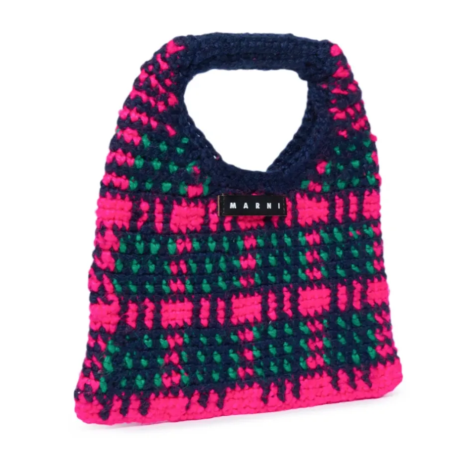 Discount Wooly Crochet Check Taske Børn Tasker