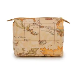 World Map Cosmetic Case Dame Toilettasker
