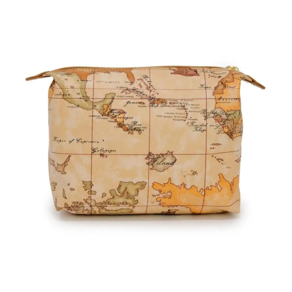 World Map Cosmetic Case Dame Toilettasker