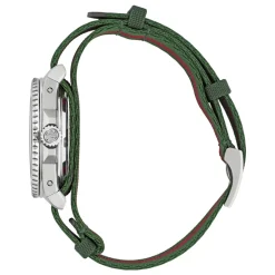 Discount YA136364 - Dive 40 mm rustfrit stålkasse, sort urskive, keramisk bezel, nato grøn-rød-grøn rem, selvoptrækkende bevægelse Dame Ure
