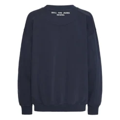 Best Brev Patch Sweater i Sky Captain Dame Sweatshirts