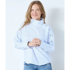 Outlet DevinCC AsymCC Button Blouse Dame Bluser & Skjorter