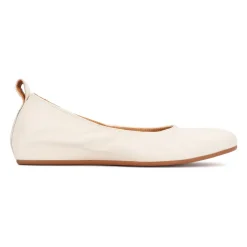 New Off white ballerinaer med guldfarvet monogram Dame Ballerina Sko