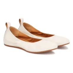 New Off white ballerinaer med guldfarvet monogram Dame Ballerina Sko