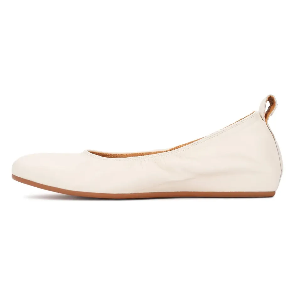 New Off white ballerinaer med guldfarvet monogram Dame Ballerina Sko