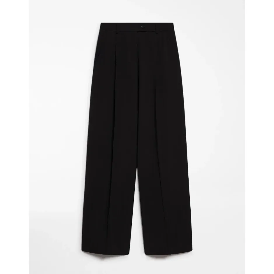 New Moderne uldbukser med oversized pasform Dame Bukser